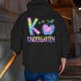 K Is For Kindergarten Teacher Tie Dye Back To School Kinder Men Zip Up Hoodie Back Print, funny gift