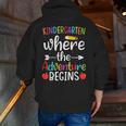 Kindergarten Where The Adventure Begins Shirt Children's Teacher Men Zip Up Hoodie Back Print, funny gift Kindergarten Where The Adventure Begins Shirt Children's Teacher Men Zip Up Hoodie Back Print, funny gift