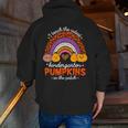 Kindergarten Teacher Pumpkin Patch Cute Men Zip Up Hoodie Back Print, funny gift