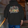 Kindergarten Teacher Wildflower Back To School Floral Outfit Men Women Men Zip Up Hoodie Back Print, funny gift