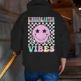 Kindergarten Vibes First Day Of School Kindergarten Teacher Men Zip Up Hoodie Back Print, funny gift