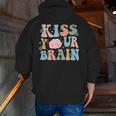 Kiss Your Brain Teacher Inspire Educate Groovy Retro Vintage Men Zip Up Hoodie Back Print, Groovy Teacher Hoodies, funny gift Kiss Your Brain Teacher Inspire Educate Groovy Retro Vintage Men Zip Up Hoodie Back Print, Groovy Teacher Hoodies, funny gift