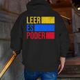 Leer Es Poder Colombian Spanish Teacher Maestra Colombia Men Zip Up Hoodie Back Print, funny gift Leer Es Poder Colombian Spanish Teacher Maestra Colombia Men Zip Up Hoodie Back Print, funny gift
