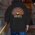Leopard Rainbow Thankful Thanksgiving Teacher Women Kids Men Zip Up Hoodie Back Print, funny gift Leopard Rainbow Thankful Thanksgiving Teacher Women Kids Men Zip Up Hoodie Back Print, funny gift