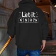 Let It Snow Christmas Pajamas Chemistry Teacher Men Zip Up Hoodie Back Print, funny gift