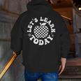 Let's Learn Today Checkered Apple Back To School Teacher Men Zip Up Hoodie Back Print, funny gift Let's Learn Today Checkered Apple Back To School Teacher Men Zip Up Hoodie Back Print, funny gift