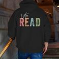Let's Read Book Nerd Reading Book Lover Librarian Teacher Men Zip Up Hoodie Back Print, funny gift Let's Read Book Nerd Reading Book Lover Librarian Teacher Men Zip Up Hoodie Back Print, funny gift