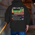 Can I Lick It Periodic Table Chart Science Teacher Cool Meme Men Zip Up Hoodie Back Print, Science Teacher Hoodies, funny gift