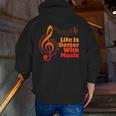 Life Is Better With Music Theory Musician Teacher Notes Clef Men Zip Up Hoodie Back Print, funny gift Life Is Better With Music Theory Musician Teacher Notes Clef Men Zip Up Hoodie Back Print, funny gift