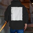 Lined Paper Notebook Halloween Costume For Students Teachers For Men Women Kids Men Zip Up Hoodie Back Print, funny gift