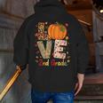 Love 2nd Grade Happy Fall Thanksgiving For 2nd Teacher For Men Women Girls Kids Men Zip Up Hoodie Back Print, 2nd Grade Teacher Hoodies, funny gift
