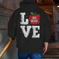 LOVE Apple 3rd Grade Teacher Student School Men Zip Up Hoodie Back Print, funny gift LOVE Apple 3rd Grade Teacher Student School Men Zip Up Hoodie Back Print, funny gift