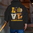 LOVE Kindergarten Pumpkin Teacher Student Halloween Costume Men Zip Up Hoodie Back Print, funny gift LOVE Kindergarten Pumpkin Teacher Student Halloween Costume Men Zip Up Hoodie Back Print, funny gift