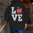 LOVE Kindergarten Teacher Student School Apple Men Zip Up Hoodie Back Print, funny gift LOVE Kindergarten Teacher Student School Apple Men Zip Up Hoodie Back Print, funny gift