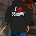 I Love Student Council Student Teacher Men Zip Up Hoodie Back Print, funny gift