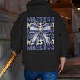 Maestra El Salvador Coquette Bow Hispanic Spanish Teacher Men Zip Up Hoodie Back Print, funny gift