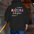 Maestra Fabulosa Maestra De EspañOl Spanish Teacher Men Zip Up Hoodie Back Print, funny gift Maestra Fabulosa Maestra De EspañOl Spanish Teacher Men Zip Up Hoodie Back Print, funny gift