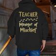 Magical Teacher Manager Of Mischief Birthday Family Party Men Zip Up Hoodie Back Print, funny gift Magical Teacher Manager Of Mischief Birthday Family Party Men Zip Up Hoodie Back Print, funny gift