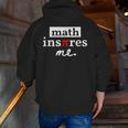 Math Inspires Me Spelled With Pi Day Teacher Men Zip Up Hoodie Back Print, funny gift Math Inspires Me Spelled With Pi Day Teacher Men Zip Up Hoodie Back Print, funny gift