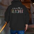 Math Teacher Cute Floral Men Zip Up Hoodie Back Print, funny gift Math Teacher Cute Floral Men Zip Up Hoodie Back Print, funny gift