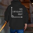 Math Teacher Geometry Angle Pun I'm Yes Always Right Men Zip Up Hoodie Back Print, funny gift Math Teacher Geometry Angle Pun I'm Yes Always Right Men Zip Up Hoodie Back Print, funny gift