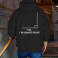 Math Teacher Joke Men Women Fun Best Math Quotes Men Zip Up Hoodie Back Print, funny gift