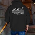 Melodic Humor Musician’s Playful Collection Musical Taking Notes Music Lovers Vintage Teachers Men Zip Up Hoodie Back Print, funny gift