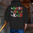 Be Merry Be Jolly Be Kind Merry Christmas Teacher Xmas Pjs Men Zip Up Hoodie Back Print, funny gift Be Merry Be Jolly Be Kind Merry Christmas Teacher Xmas Pjs Men Zip Up Hoodie Back Print, funny gift