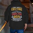 Middle School English Teacher Halloween Costume For Men Women Men Zip Up Hoodie Back Print, English Teacher Hoodies, funny gift Middle School English Teacher Halloween Costume For Men Women Men Zip Up Hoodie Back Print, English Teacher Hoodies, funny gift