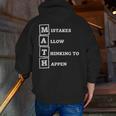 Mistakes Allow Thinking To Happen School Math Teacher Men Zip Up Hoodie Back Print, funny gift Mistakes Allow Thinking To Happen School Math Teacher Men Zip Up Hoodie Back Print, funny gift