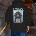 Mole Chemistry Chemist Student Science Teacher Men Zip Up Hoodie Back Print, Science Teacher Hoodies, funny gift