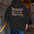 Motivational Progress Over Perfection Back To School Teacher Men Zip Up Hoodie Back Print, funny gift Motivational Progress Over Perfection Back To School Teacher Men Zip Up Hoodie Back Print, funny gift