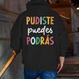 Multilingual Hispanic Heritage Spanish Teacher Maestra Men Zip Up Hoodie Back Print, funny gift Multilingual Hispanic Heritage Spanish Teacher Maestra Men Zip Up Hoodie Back Print, funny gift