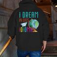 Multilingual Teacher In Dos Idiomas Linguist Language Men Zip Up Hoodie Back Print, funny gift