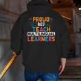 Multilingual Teacher Linguist Language ESL Teaching Men Zip Up Hoodie Back Print, Esl Teacher Hoodies, funny gift