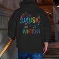 Music Is For Everyone Love For Music Teachers Men Zip Up Hoodie Back Print, funny gift