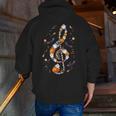 Music Note Symbol Halloween For Music Teacher Musicians Men Zip Up Hoodie Back Print, funny gift