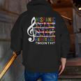 Music Teacher Kid National Hispanic Heritage Month Men Zip Up Hoodie Back Print, funny gift