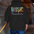 Music Teacher Tie Dye Appreciation Day Hello Back To School Men Women Men Zip Up Hoodie Back Print, funny gift