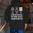 Nothing Beats Kindergarten Back To School Kids Teacher Men Zip Up Hoodie Back Print, funny gift
