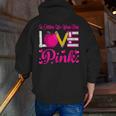 In October We Wear Pink Love Teacher Breast Cancer Awareness Men Zip Up Hoodie Back Print, funny gift