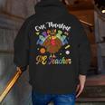 One Thankful PE Teacher Turkey Thanksgiving -Adults & Kids Classic Fit Polyester 100 Short Sleeve Men Zip Up Hoodie Back Print, Pe Teacher Hoodies, funny gift