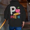 P Is For Pre K Teacher Student Pencil Apple Back To School Men Zip Up Hoodie Back Print, funny gift P Is For Pre K Teacher Student Pencil Apple Back To School Men Zip Up Hoodie Back Print, funny gift