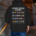 Hispanic Flags Alphabet Hearts Latin Heritage For Teacher Men Zip Up Hoodie Back Print, funny gift Hispanic Flags Alphabet Hearts Latin Heritage For Teacher Men Zip Up Hoodie Back Print, funny gift