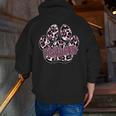 Panthers Paw Print Leopard Maroon Panther Pride Teacher Men Zip Up Hoodie Back Print, funny gift