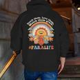 Paraprofessional Para Life Sun Flower Teacher Back To School Men Zip Up Hoodie Back Print, funny gift