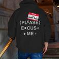 PEMDAS Math Teacher Halloween Costume Men Zip Up Hoodie Back Print, funny gift