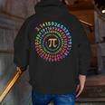 Pi Day Math Teacher Tie Dye Spiral Pi 314 Pi Day Men Zip Up Hoodie Back Print, funny gift