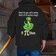 Pi Day Puns Pithon Math Teacher Jokes Women Men Kids Men Zip Up Hoodie Back Print, funny gift