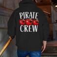 Pirate Crew Pirate Teacher Team Squad Talk Like A Pirate Day For Men Women Kids Men Zip Up Hoodie Back Print, funny gift